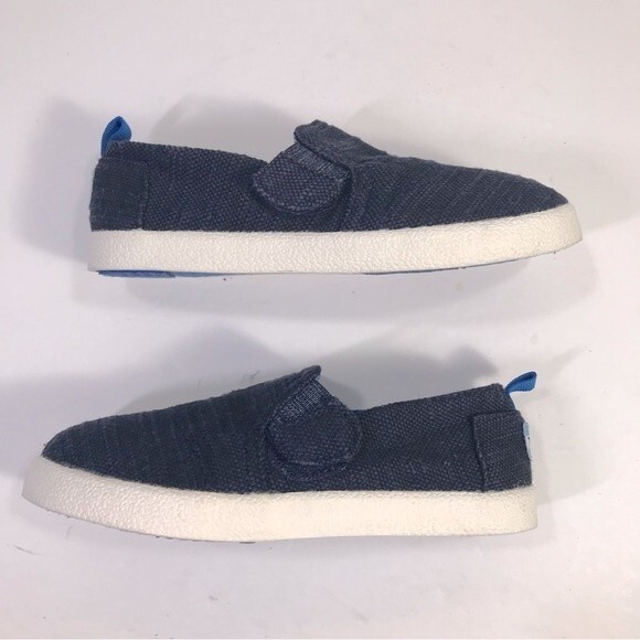 TOMS Youth Avalon Slip On Sneakers  / Navy & White / Shoe Size 10 T (Youth) - Picture 5 of 10